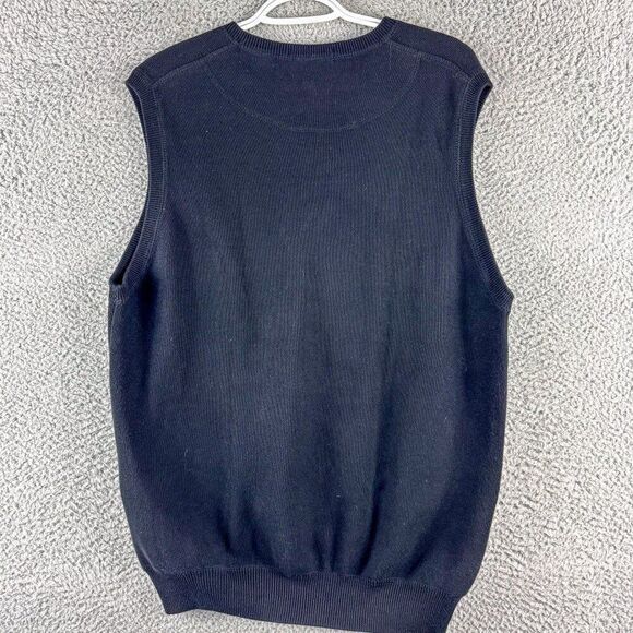 App State Mountaineers Sweater Vest Mens Medium Black Golf Golfer Appalachian NC - Picture 5 of 10